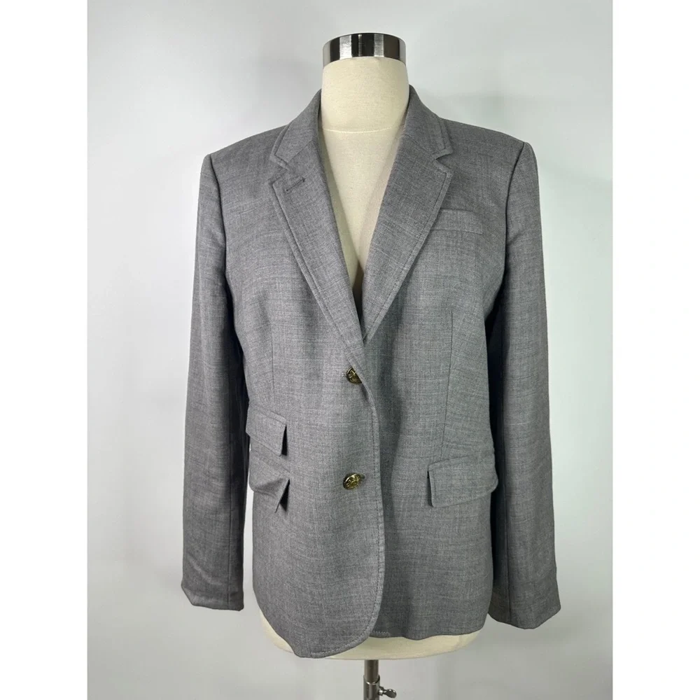 J. Crew Grey Single-Breasted Women's Blazer